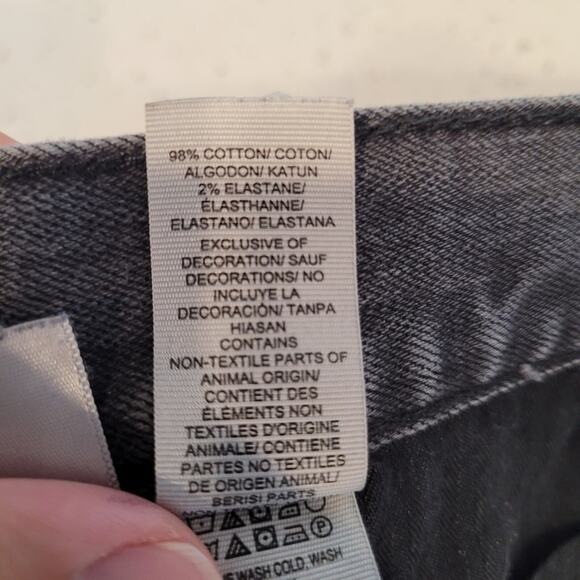 Lucky Brand 221 Original Straight Jeans Mens 40x32 Gray Distressed Denim Stretch - Picture 10 of 11